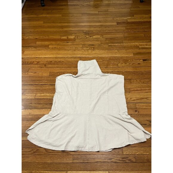 Free People Beach Swim Cover Up Beige Sleeveless Pockets Oversized Size XS Boho - Picture 4 of 4